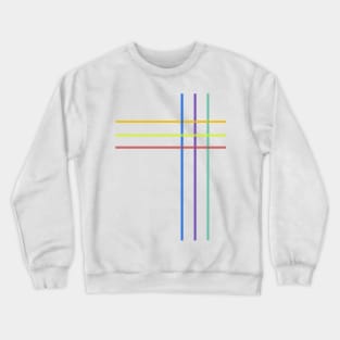 Minimal Rainbow Pattern Crewneck Sweatshirt